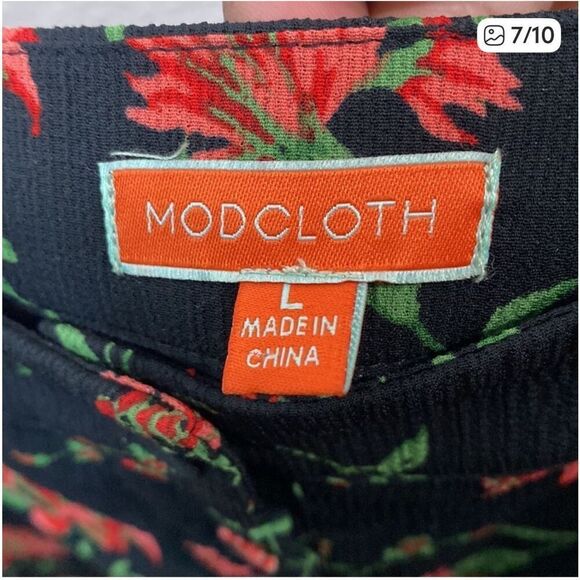 ModCloth Emphasis on Effortless Buttoned Floral Print Maxi Skirt L - Picture 7 of 10